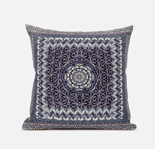 16” Gray Peach Holy Floral Suede Throw Pillow