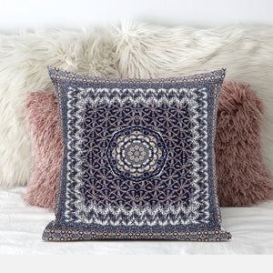 18 英寸灰桃聖花絨面革抱枕