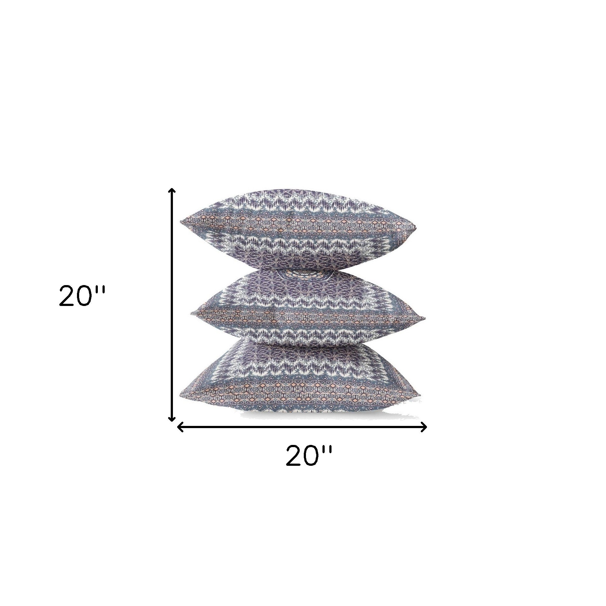 18 英寸灰桃聖花絨面革抱枕