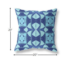 Cojín de gamuza boho con círculo cósmico azul cielo de 18