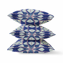 Cojín de gamuza boho con círculo cósmico rosa índigo de 18