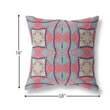 Cojín de gamuza Boho con círculo cósmico azul rojo de 18