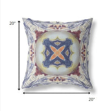 18 英寸灰棕色 Geo Tribal 絨面革抱枕