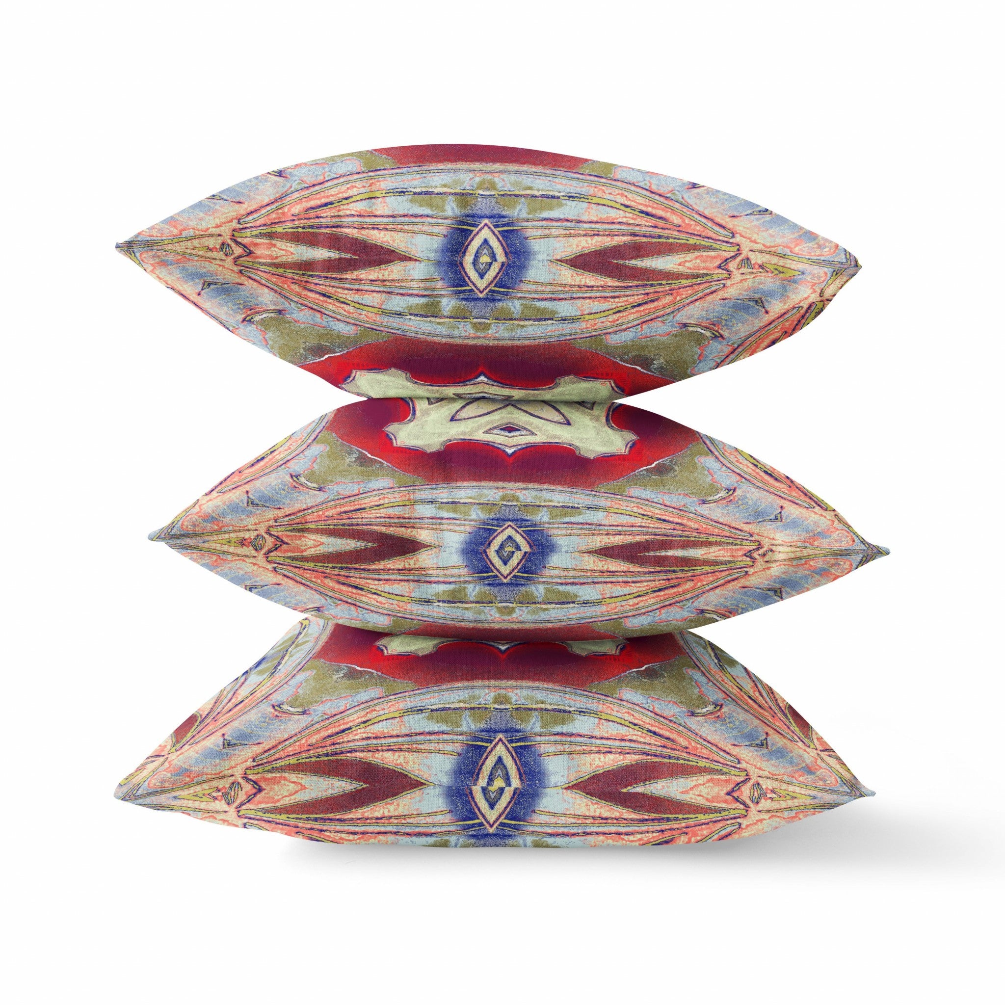 18 英寸洋紅色 Geo Tribal 絨面革抱枕