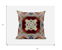 18 英寸洋紅色 Geo Tribal 絨面革抱枕