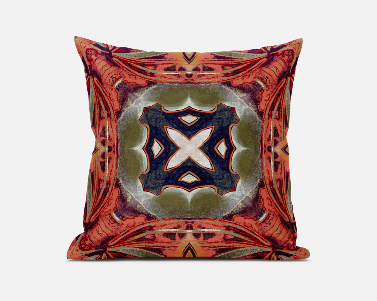 18 英寸桃色鼠尾草 Geo 部落絨面革抱枕