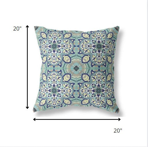 Cojín de gamuza boho de hoja de trébol verde crema de 18 "