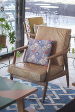 Turquoise Cream Trellis Indoor Outdoor Zippered Throw Pillow 16”