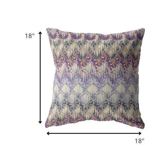 18” Magenta Cream Hatch Indoor Outdoor Zippered Throw Pillow
