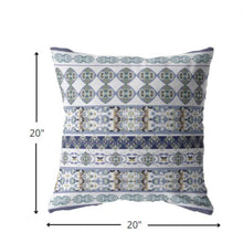 18” Navy White Strips Indoor Outdoor Zippered Throw Pillow