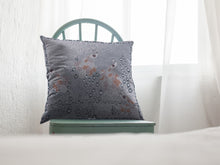 16” Gray Orange Boho Bird Suede Throw Pillow
