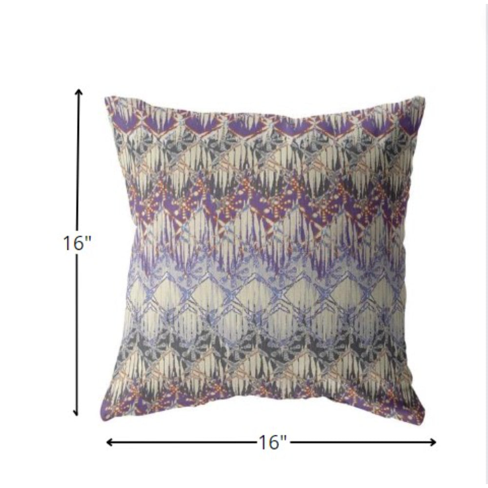 Cojín decorativo de gamuza con escotilla color crema magenta de 16"