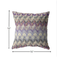 Cojín decorativo de gamuza con escotilla color crema magenta de 16