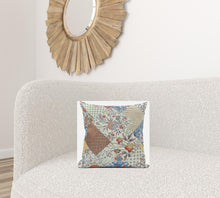 16 英寸橙黃色花卉拉鍊絨面革抱枕