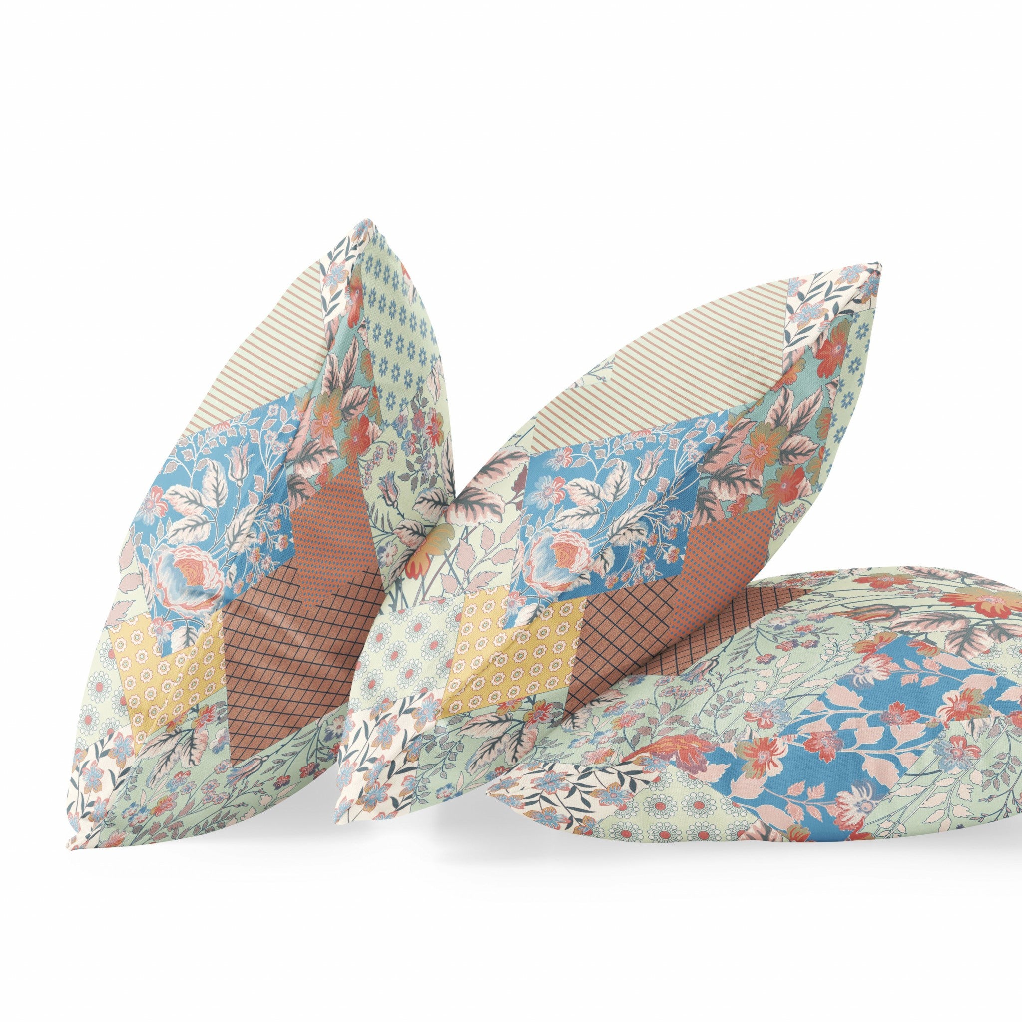 18 英寸橙黃色花卉拉鍊絨面革抱枕