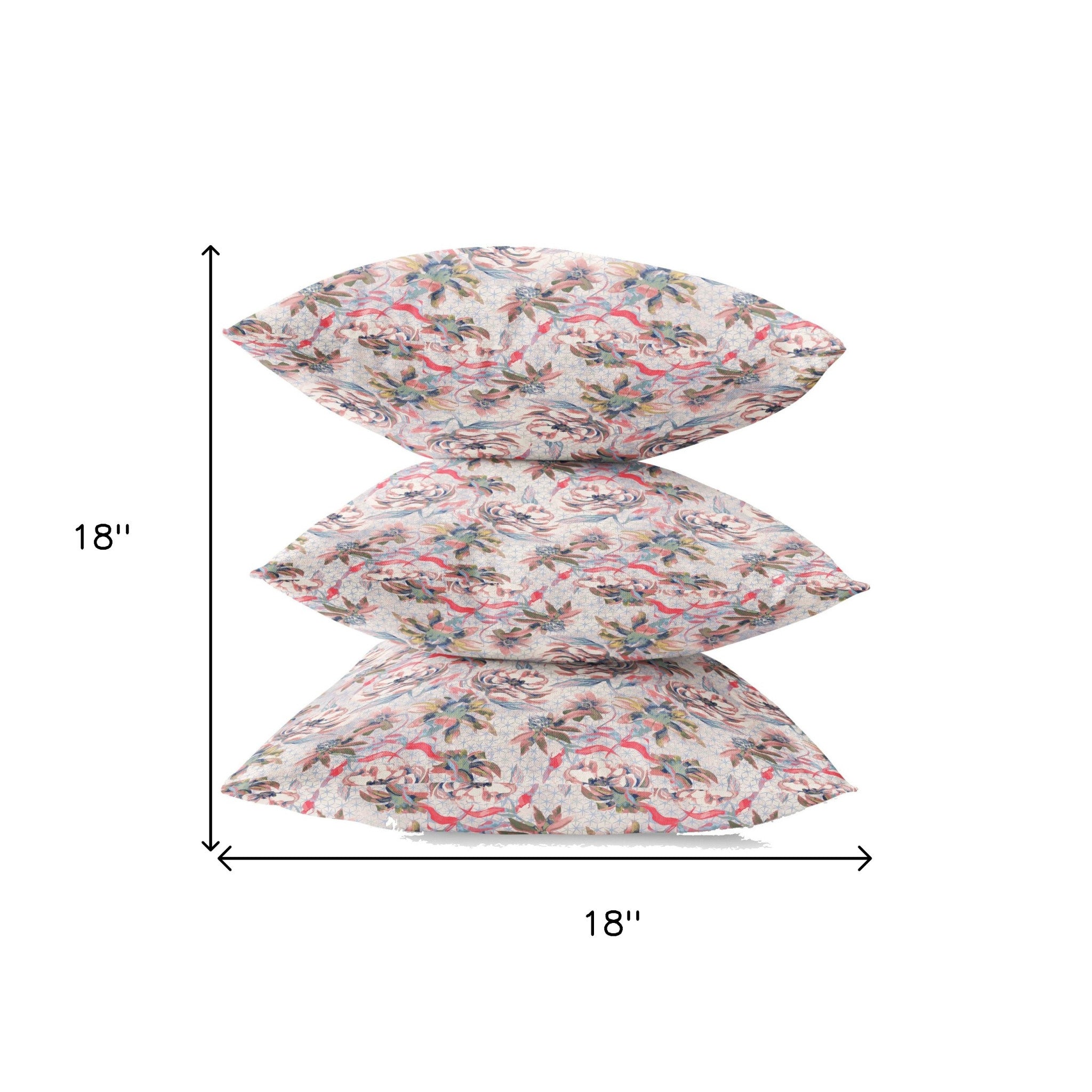 18" Lavender Pink Roses Zippered Suede Throw Pillow