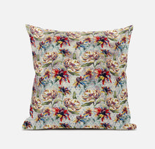 Cojín de gamuza con cremallera de rosas amarillas rojas de 16 