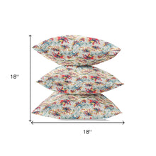 18” Red Yellow Roses Zippered Suede Throw Pillow