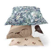 Cojín de gamuza gris índigo primavera con cremallera de 16