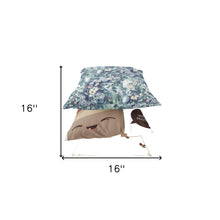 Cojín de gamuza gris índigo primavera con cremallera de 16