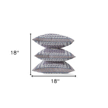 18” Gray Peach Holy Floral Zippered Suede Throw Pillow