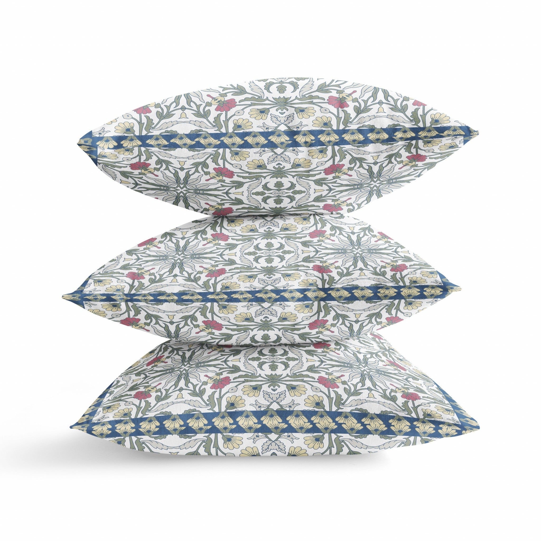 Cojín de gamuza con cremallera Pink Sage Paisley de 16 "