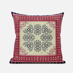 18" X 18" Muted Pink Grey Geometric Zippered Suede Throw Pillow