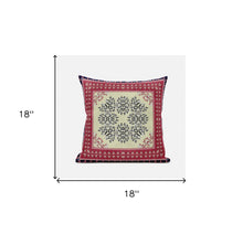 Cojín de gamuza con cremallera geométrico rosa gris apagado de 18 