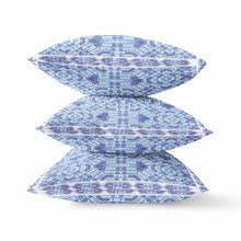 16” Cyan Blue Geostar Indoor Outdoor Throw Pillow