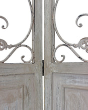 浪漫白色捲軸三面板房間隔斷屏風