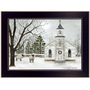 I Heard The Bells On Christmas 5 Black Framed Print Wall Art