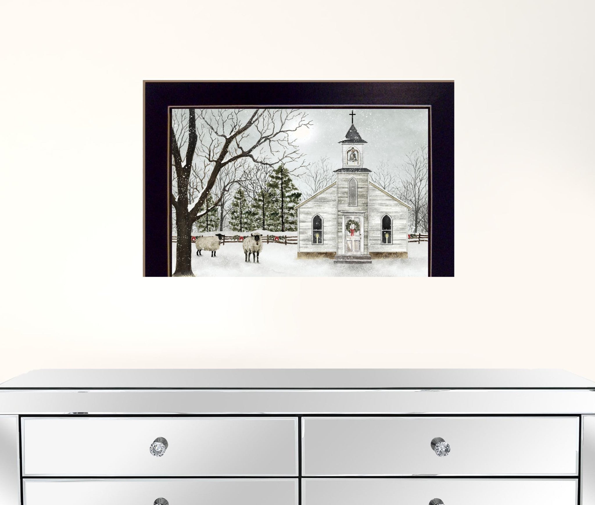 I Heard The Bells On Christmas 5 Black Framed Print Wall Art