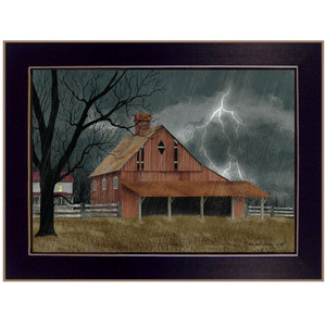 Dark And Stormy Night 1 Black Framed Print Wall Art