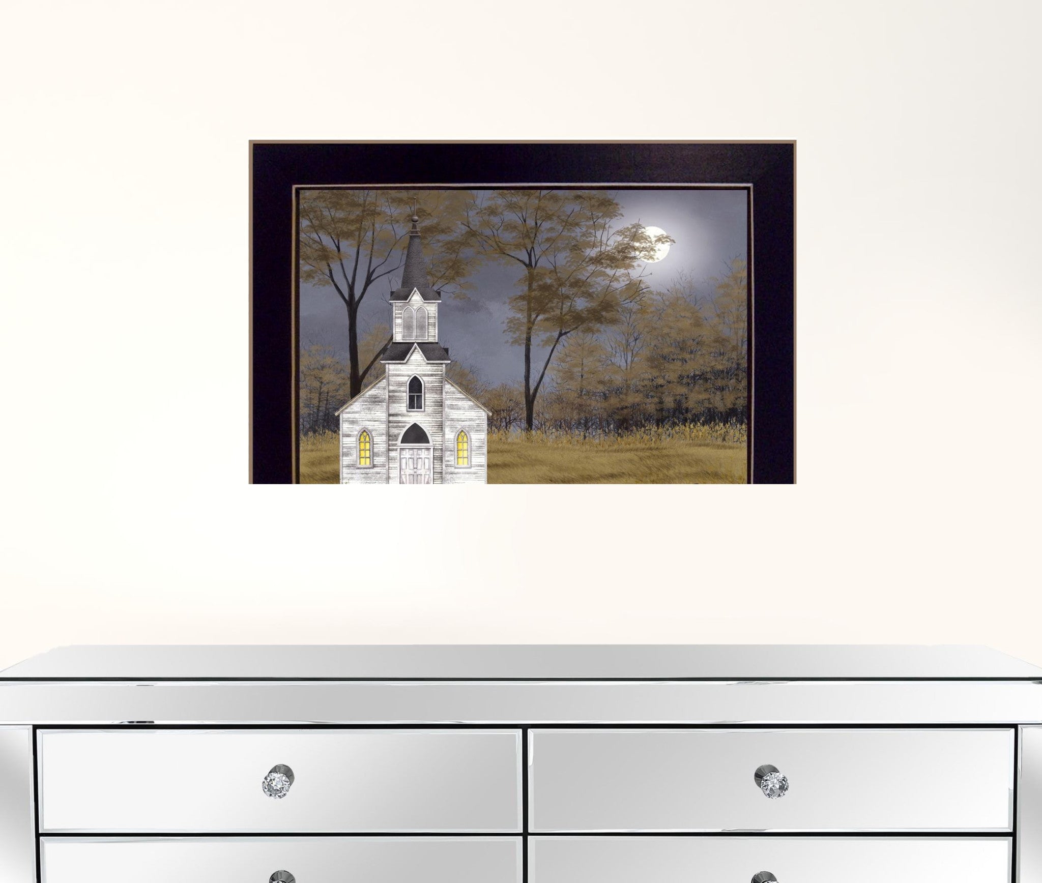 Evening Prayer Black Framed Print Wall Art