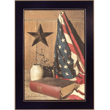 God And Country Black Framed Print Wall Art