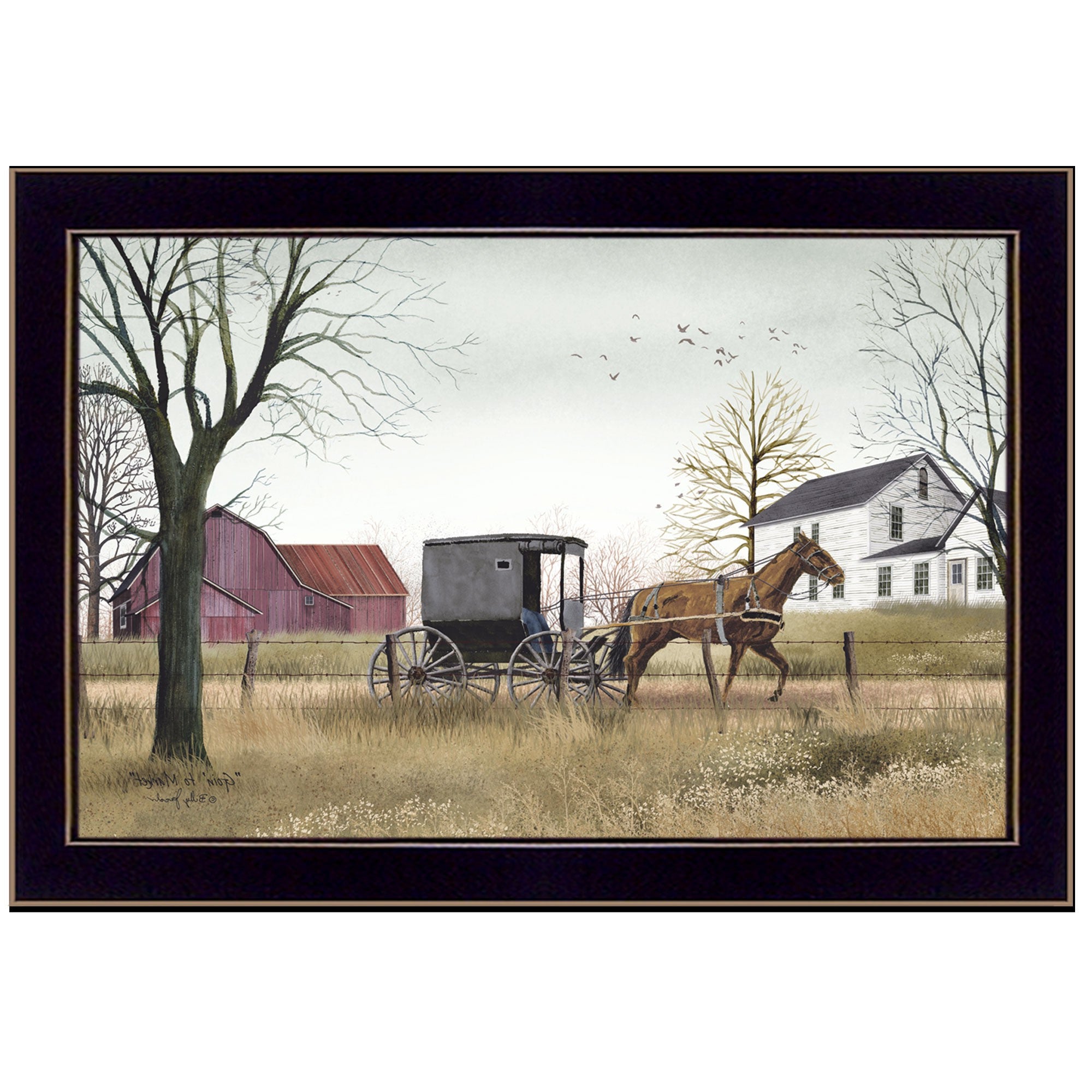 Goin To Market Black Framed Print Wall Art