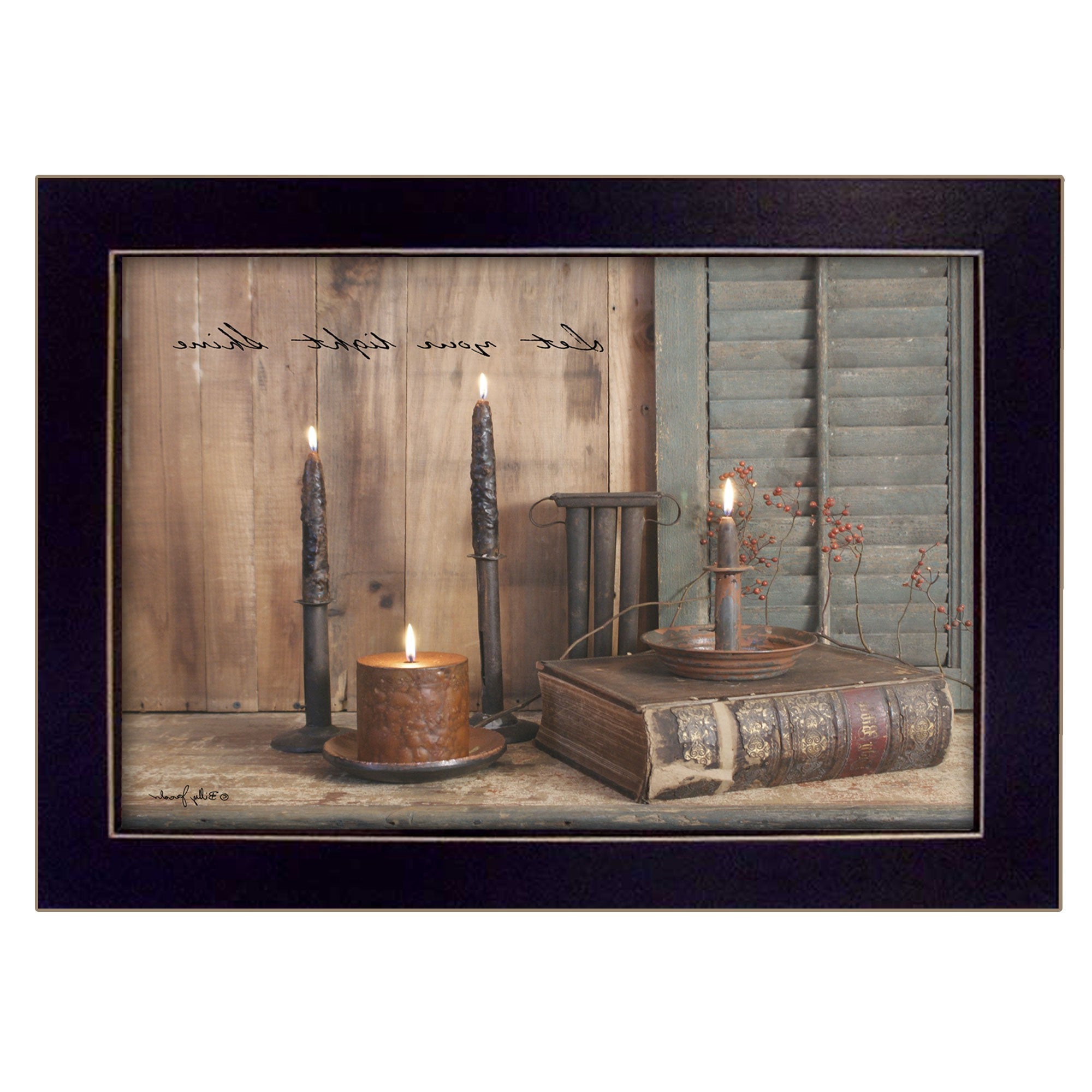 Let Your Light Shine Black Framed Print Wall Art