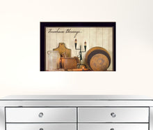 Farmhouse Blessings 1 Black Framed Print Wall Art