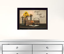 Grateful Thankful Blessed 1 Black Framed Print Wall Art