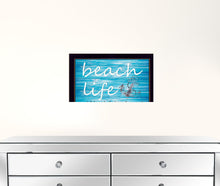 Beach Life 1 Black Framed Print Wall Art