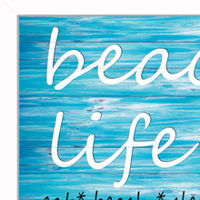 Beach Life 2 White Print Picture Frame Wall Art