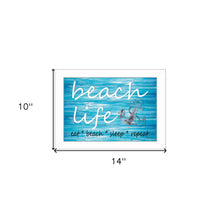 Beach Life 2 White Print Picture Frame Wall Art