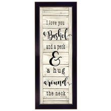 Hug Around The Neck Black Framed Print Wall Art
