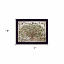 Lessons From A Tree Black Framed Print Wall Art