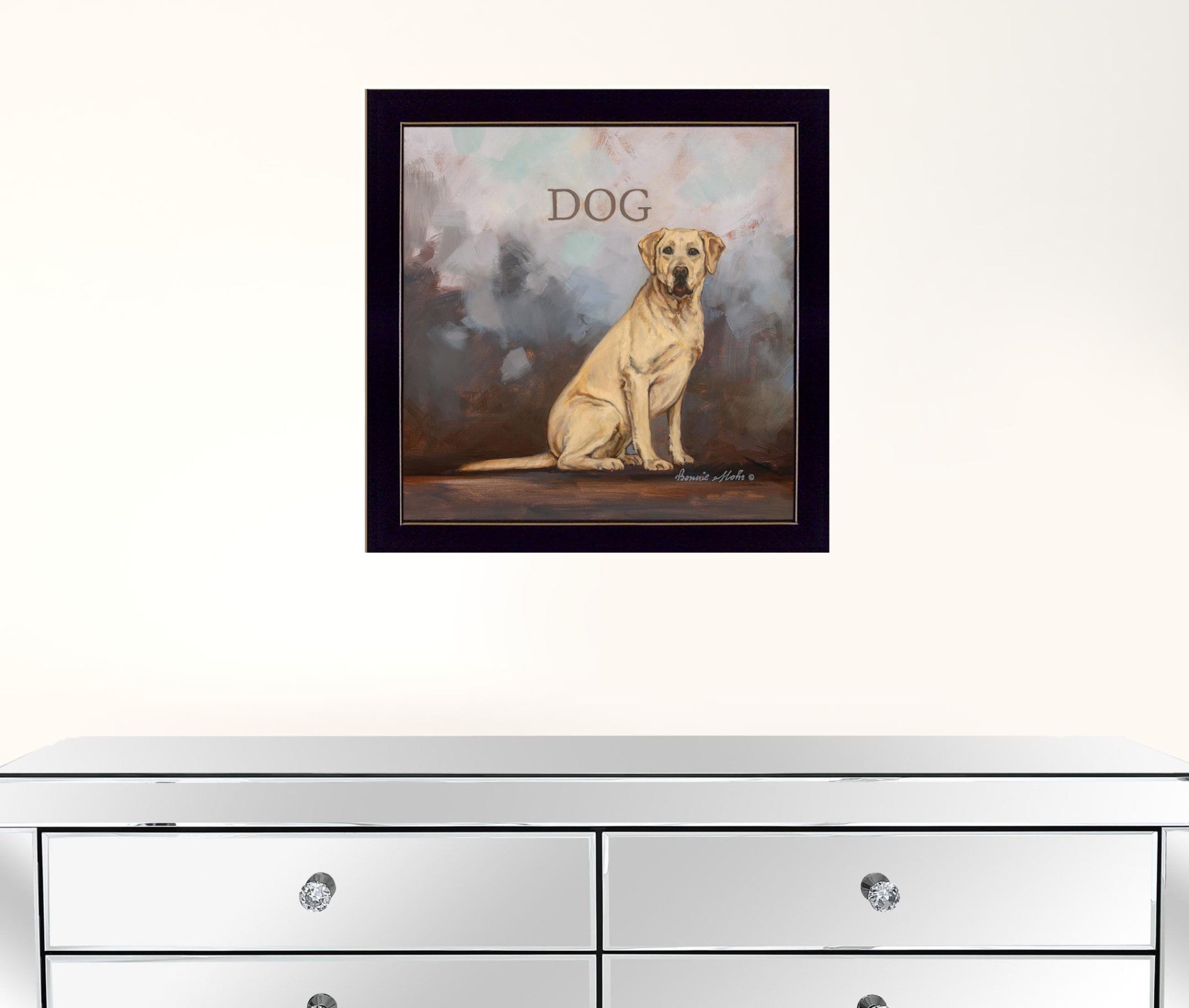 Dakota The Dog Black Framed Print Wall Art