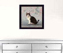 Clive The Cat Black Framed Print Wall Art