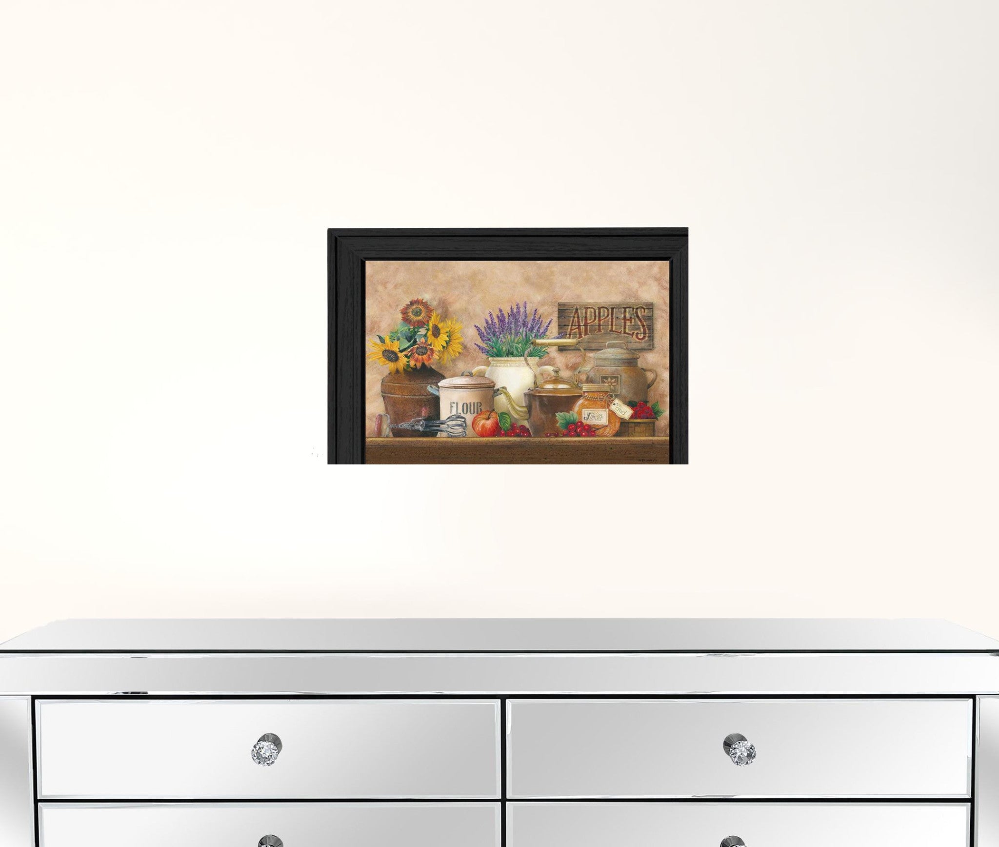 Antique Kitchen Black Framed Print Wall Art