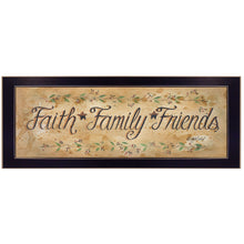 Faith Family Friends Black Framed Print Wall Art