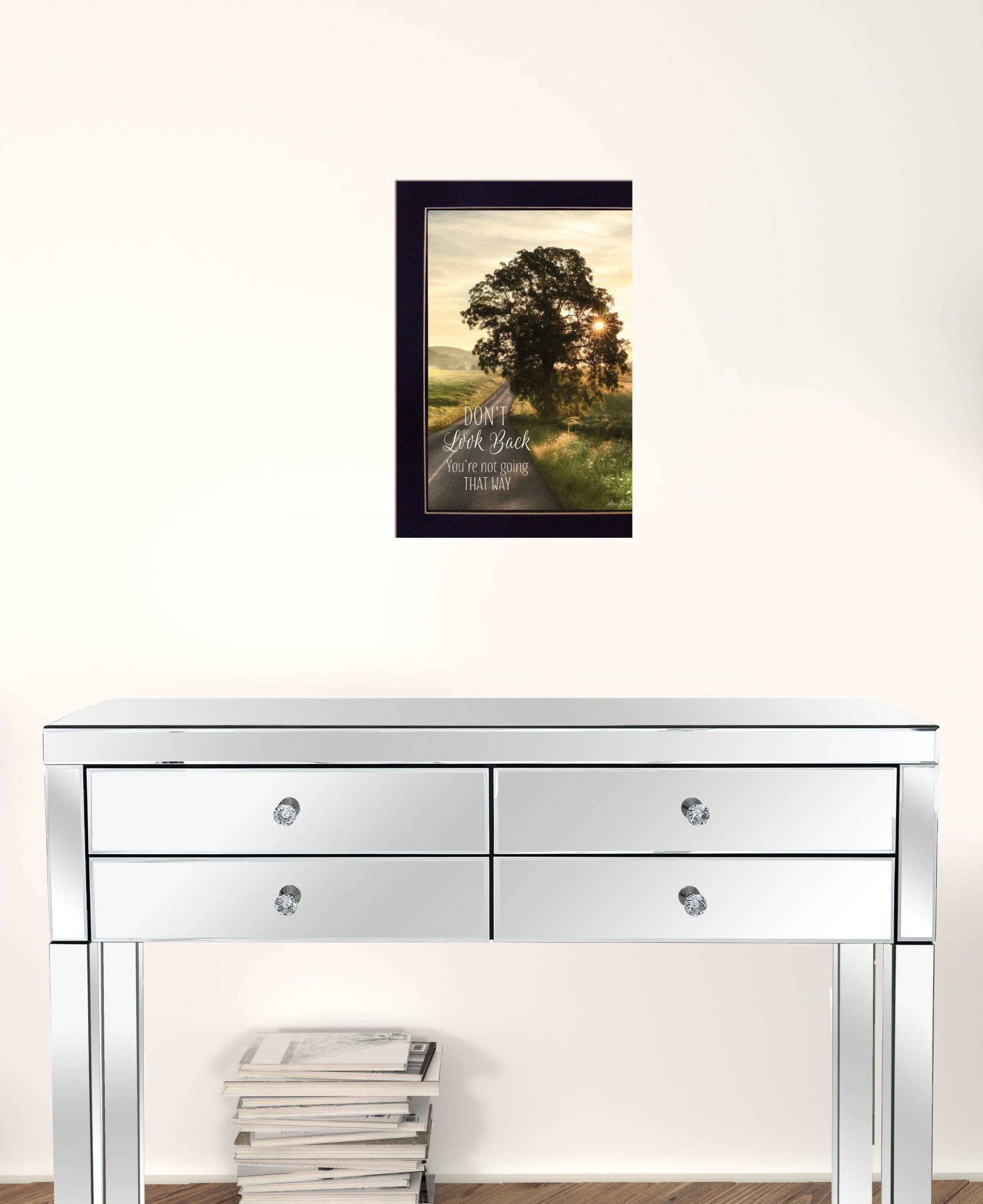 Dont Look Back 1 Black Framed Print Wall Art