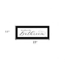 No Selfies In The Bathroom 3 Black Framed Print Wall Art